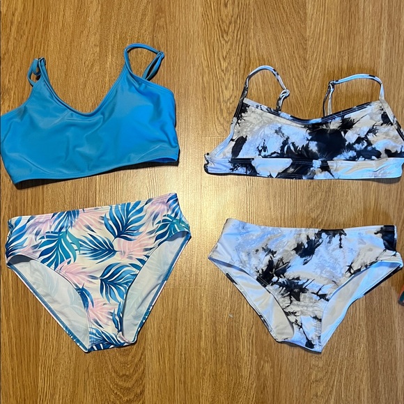 ⭐️SHEIN Kids Swim Bikinis - Blue and Black Tie-Dye - Picture 1 of 3